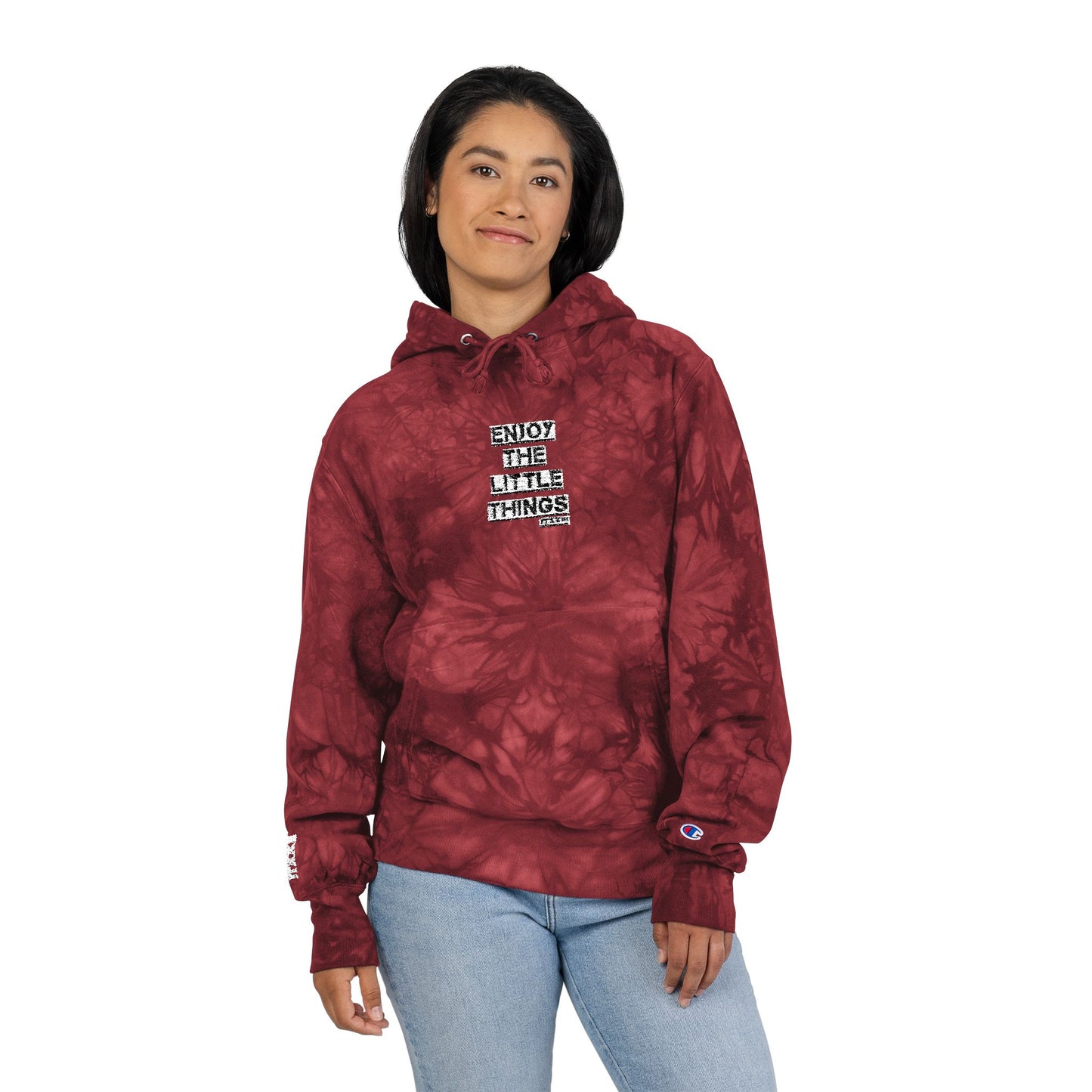 Tie-Dye Embroidered Hoodie — More Worry Less" 🎟️ 28 entradas