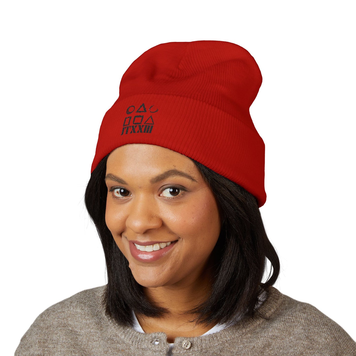 Minimalist Symbols Cuffed Beanie  🎟️ 5 entradas