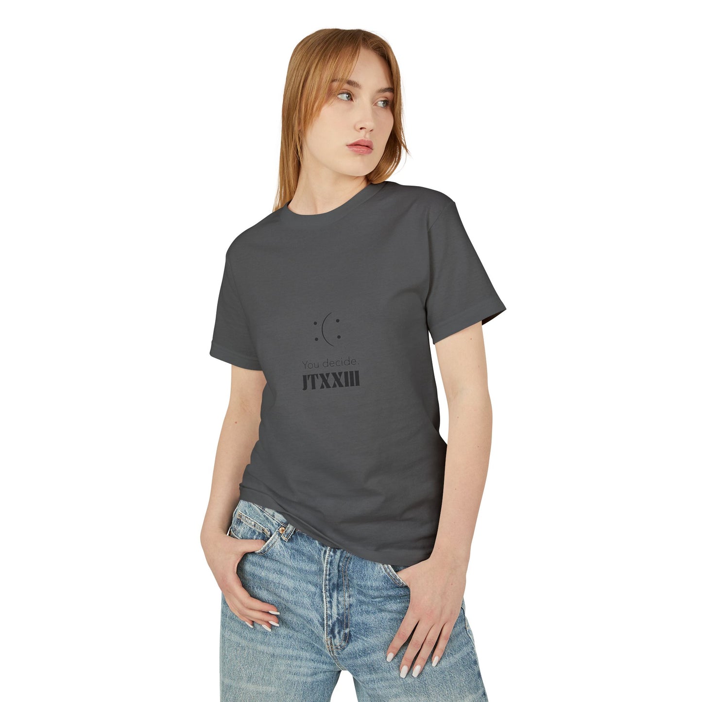 You Decide Moon Graphic -- Cotton T‑Shirt  🎟️ 8 entradas