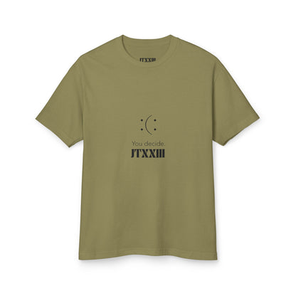 You Decide Moon Graphic -- Cotton T‑Shirt  🎟️ 8 entradas