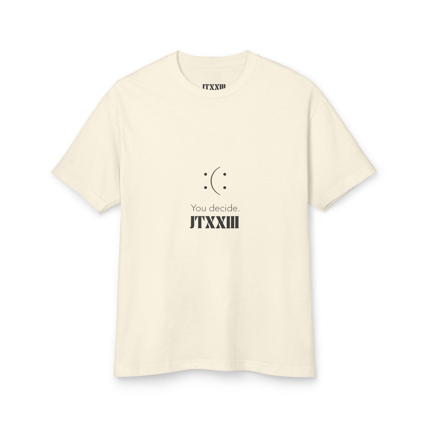 You Decide Moon Graphic -- Cotton T‑Shirt  🎟️ 8 entradas