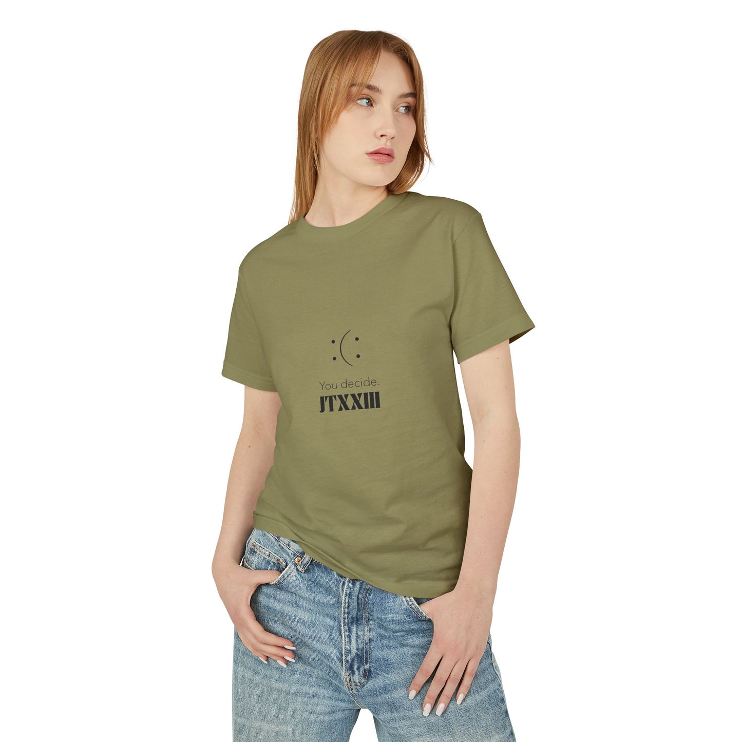 You Decide Moon Graphic -- Cotton T‑Shirt  🎟️ 8 entradas