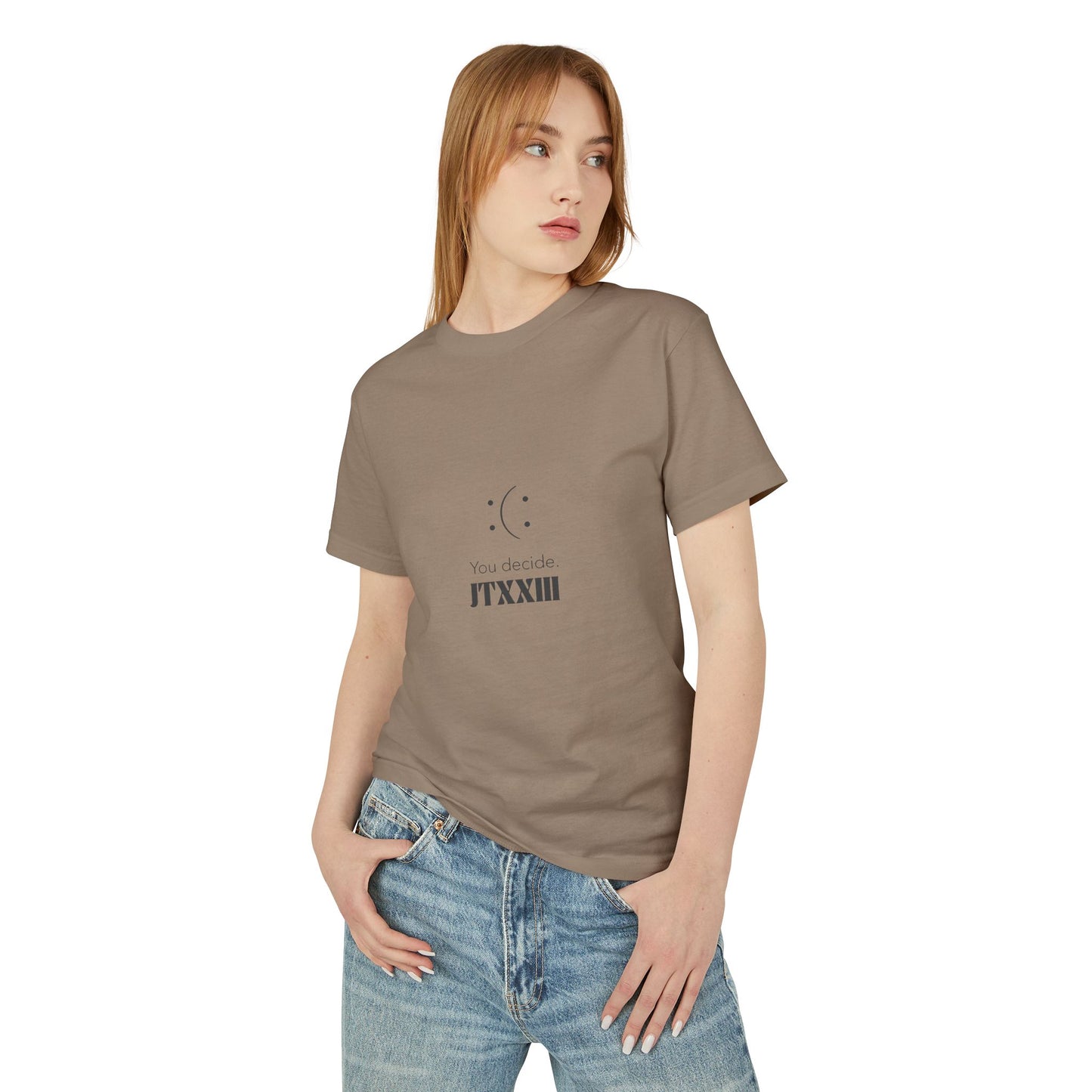 You Decide Moon Graphic -- Cotton T‑Shirt  🎟️ 8 entradas