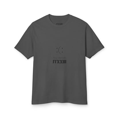 You Decide Moon Graphic -- Cotton T‑Shirt  🎟️ 8 entradas
