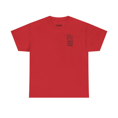 Think Outside the Box T-Shirt — Tic-Tac-Toe Graphic Tee (Back Print)