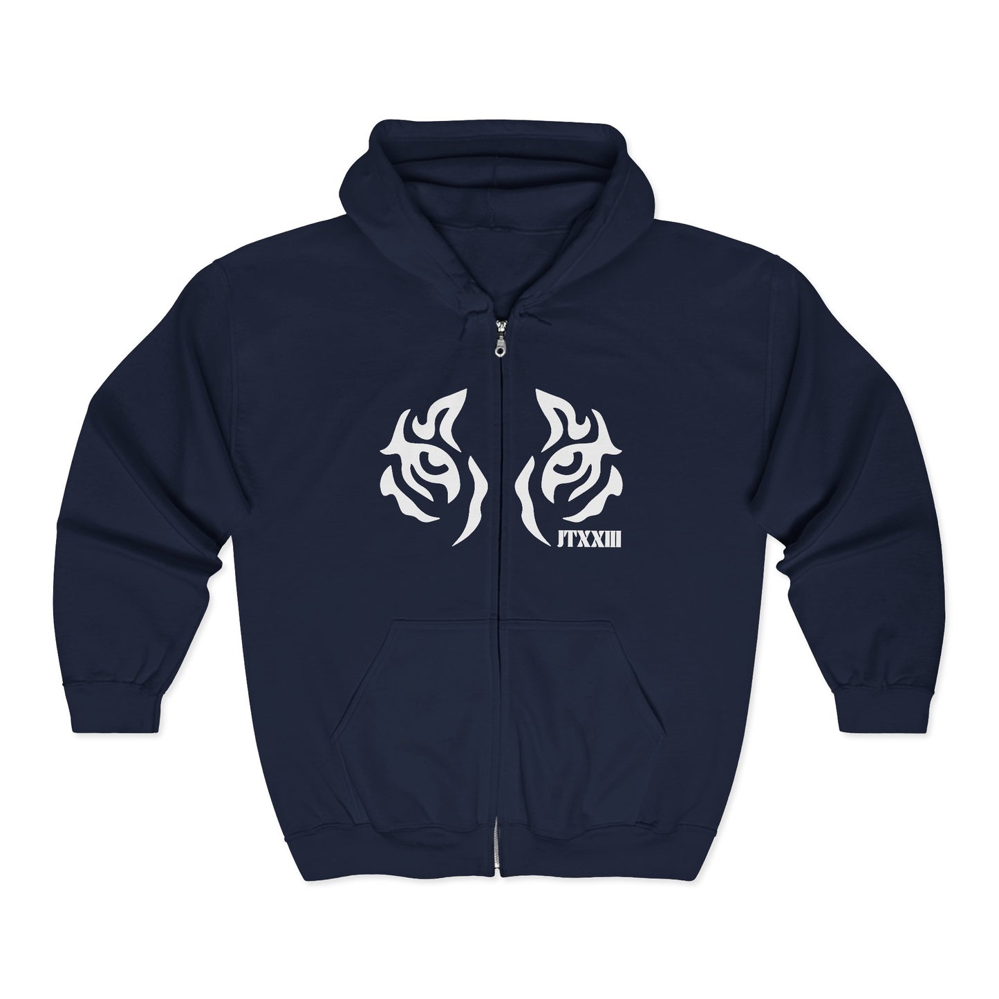 Tribal Tiger Chest Zip Hoodie — 🎟️12 entradas
